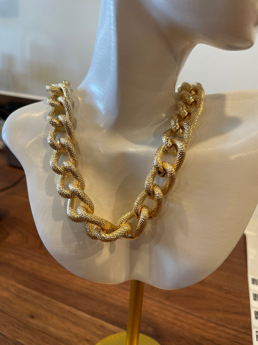 Chunky Chain Short Necklace Golden Stella