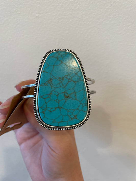 Turquoise Rectangle Cuff SOIREE LINE