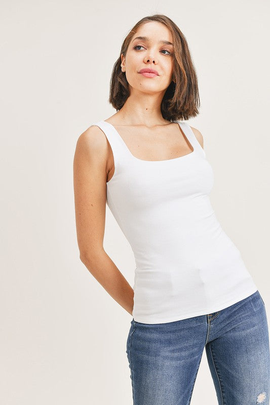 Double Layer Square Neck Tank