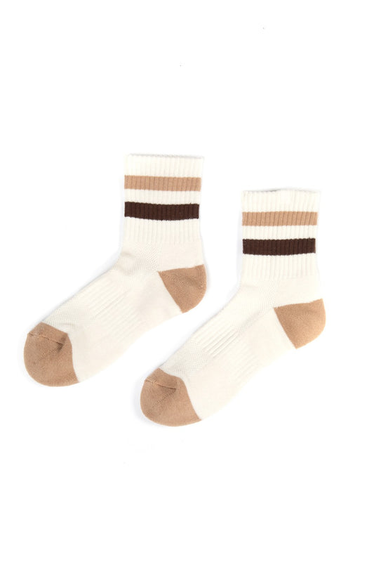 Color Block Stripe Crew Socks