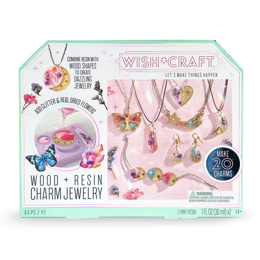 Wood + Resin Charm Jewelry Craft Kit