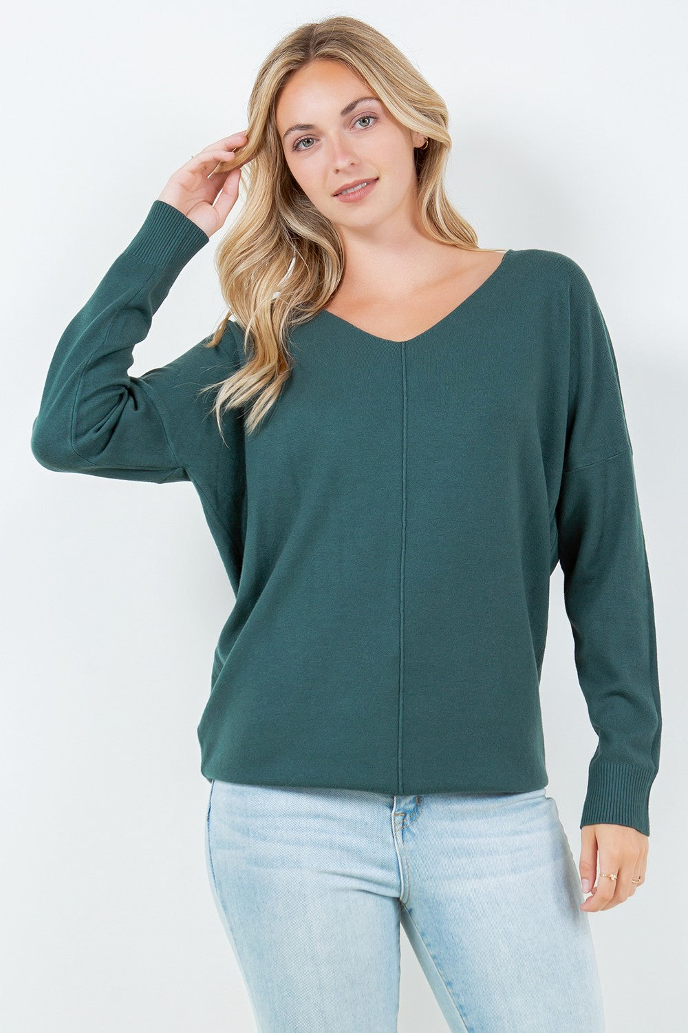 V-Neck Tunic Sweater