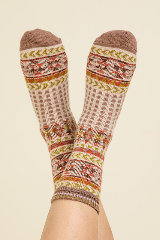 Geometric Graphic Crew Socks