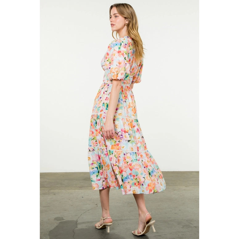 Tiered Floral Maxi Dress