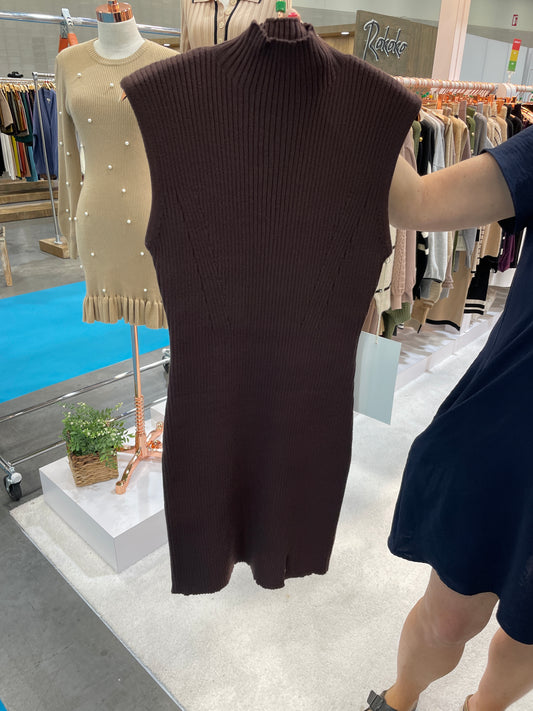 Sleeveless Knit Sweater Dress