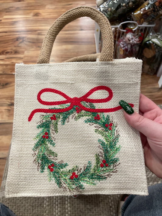 Wreath Petite Gift Tote Bag