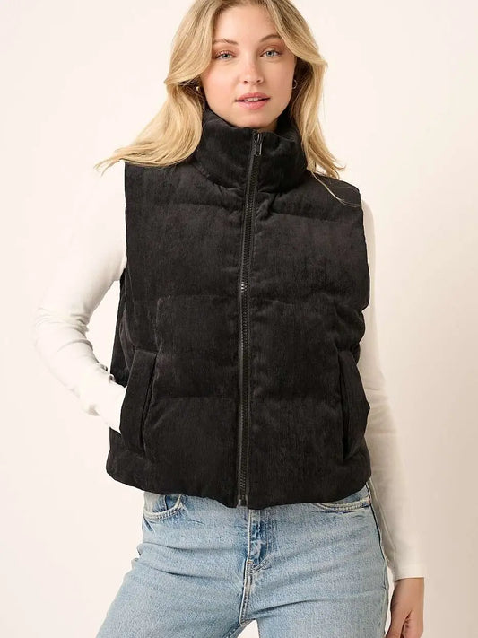 Corduroy Puffer Vest