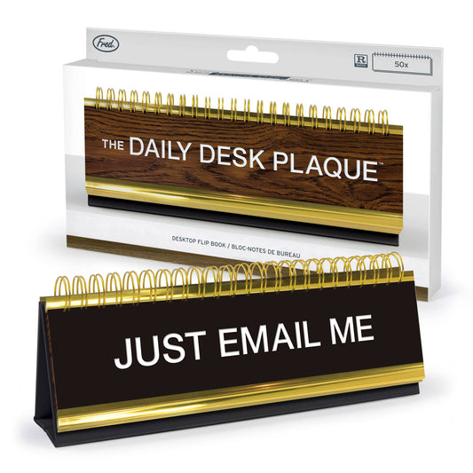 Daily Desk Plaque - Desktop Flip Book - 50 Fun Phrases