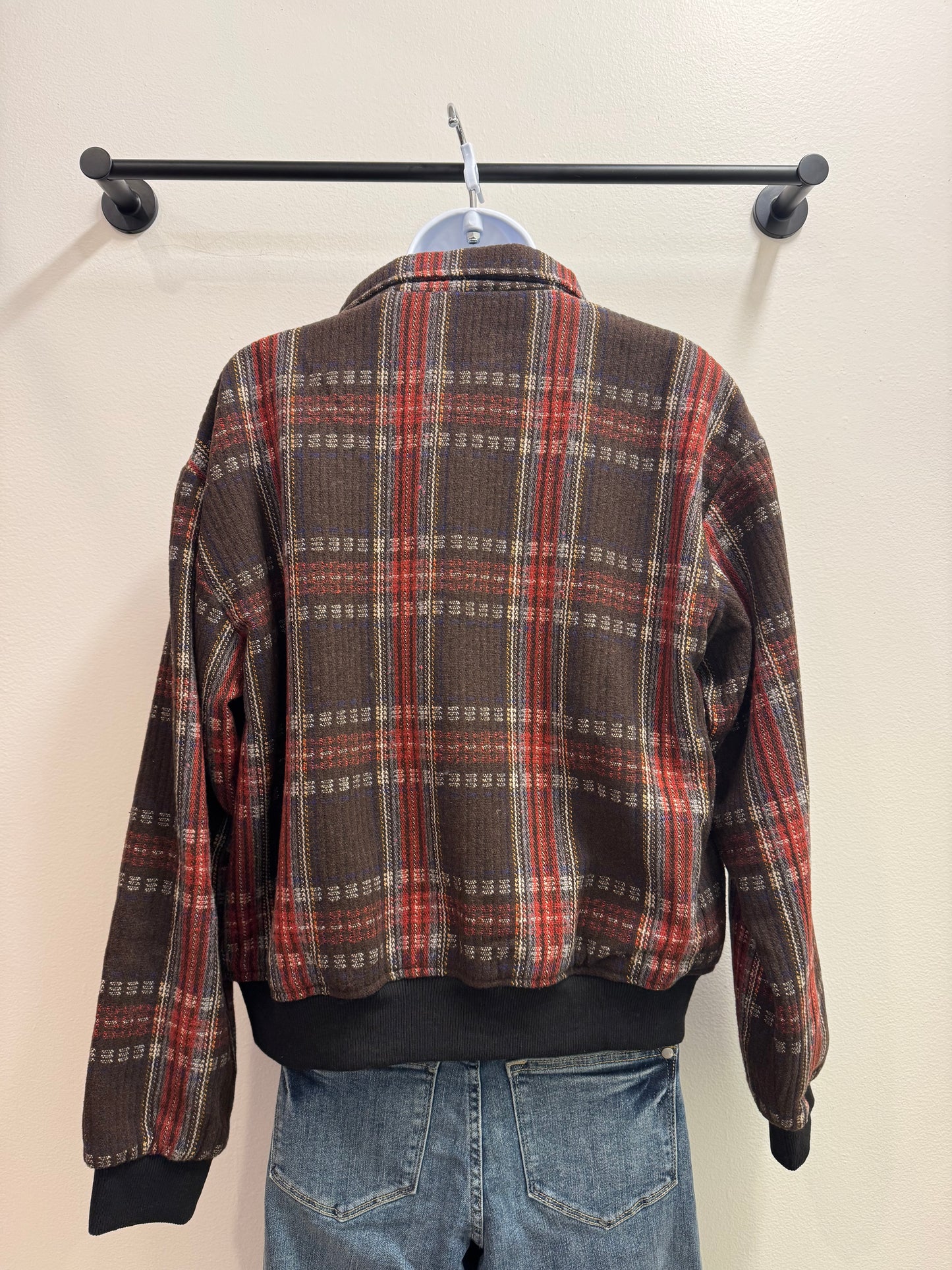 Plaid Bomber Jacket