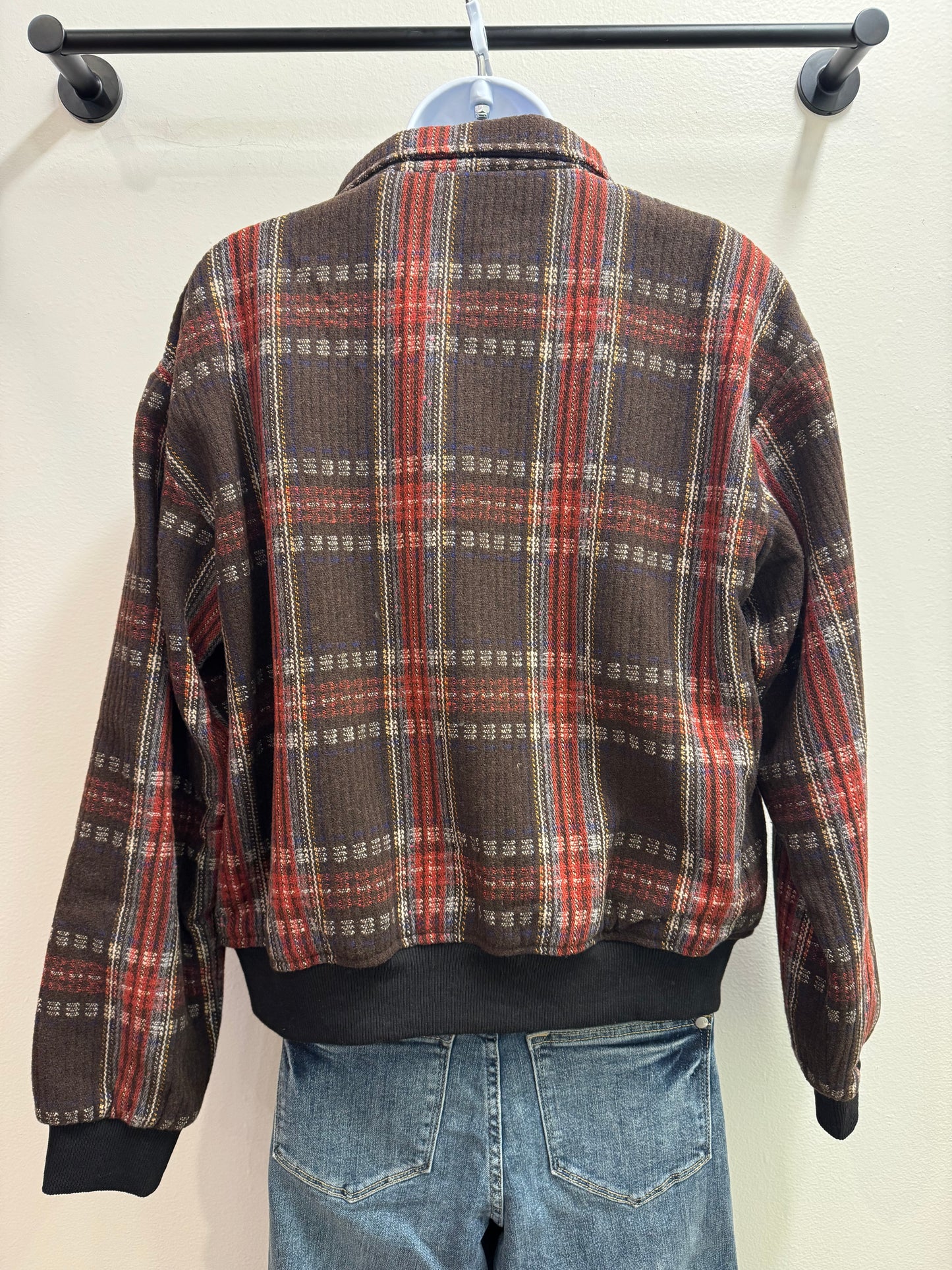 Plaid Bomber Jacket