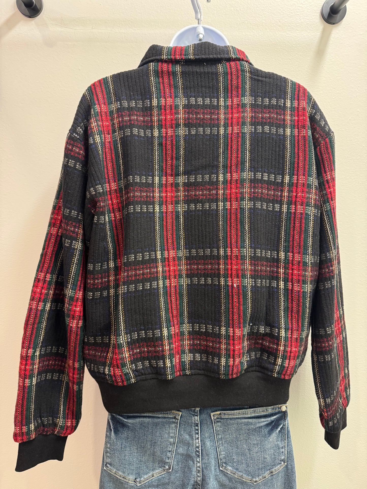 Plaid Bomber Jacket