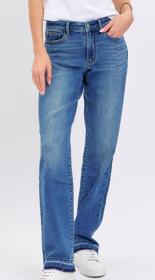 Mid-Rise Dark Wash Dad Jean