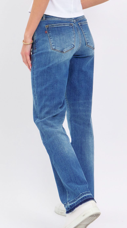 Mid-Rise Dark Wash Dad Jean