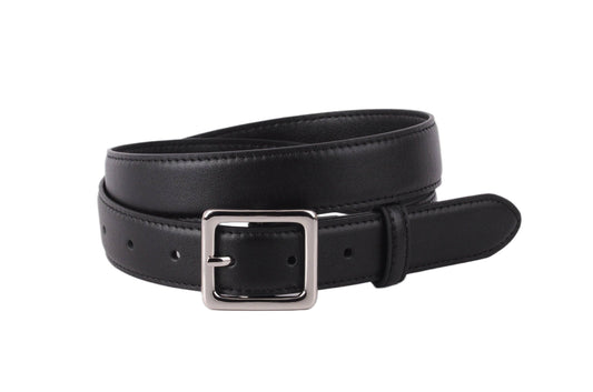 Basic Essential Leather Belt with Square Buckle