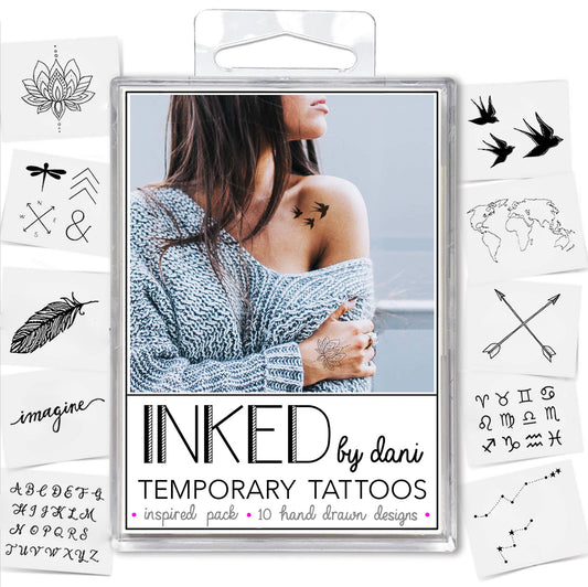 Inspired Temporary Tattoo Pack